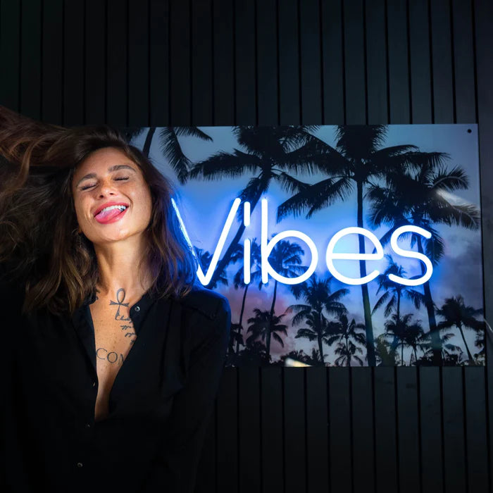 🌴 &quot;Vibes&quot; שלט ניאון