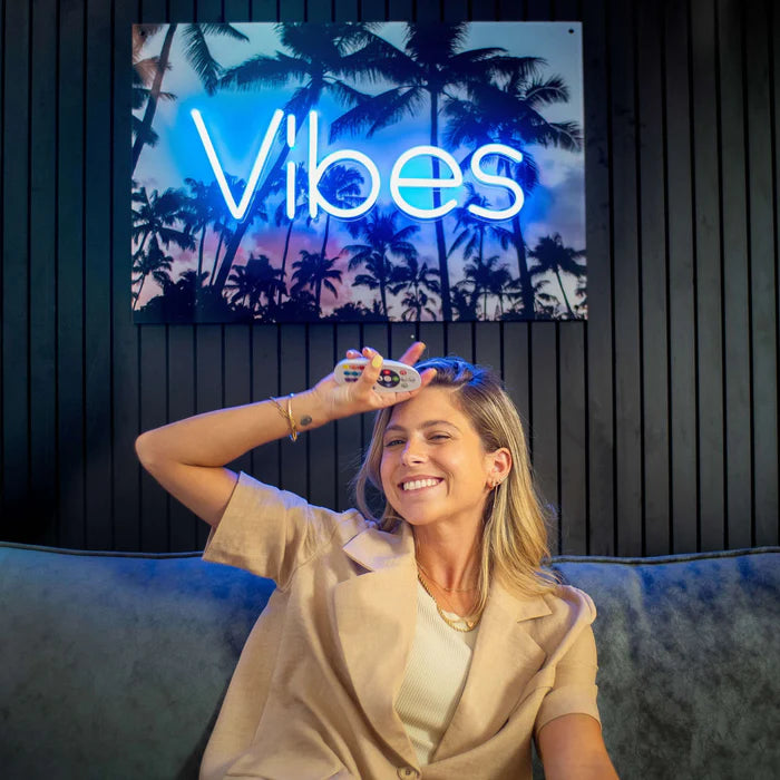 🌴 &quot;Vibes&quot; שלט ניאון