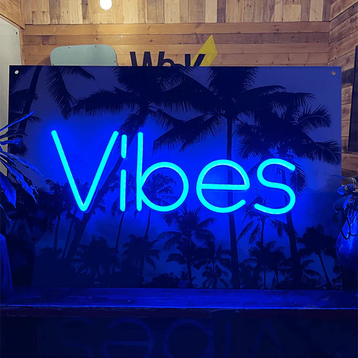🌴 &quot;Vibes&quot; שלט ניאון