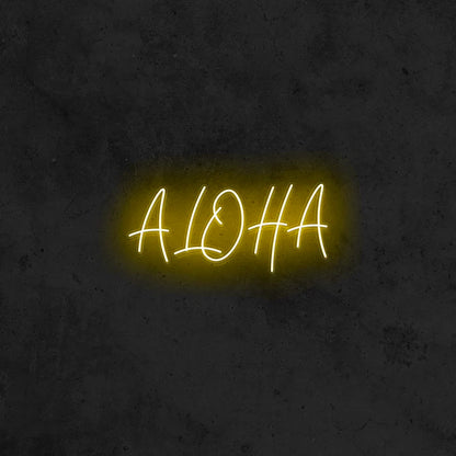 🌸 &quot;Aloha&quot;  שלט ניאון