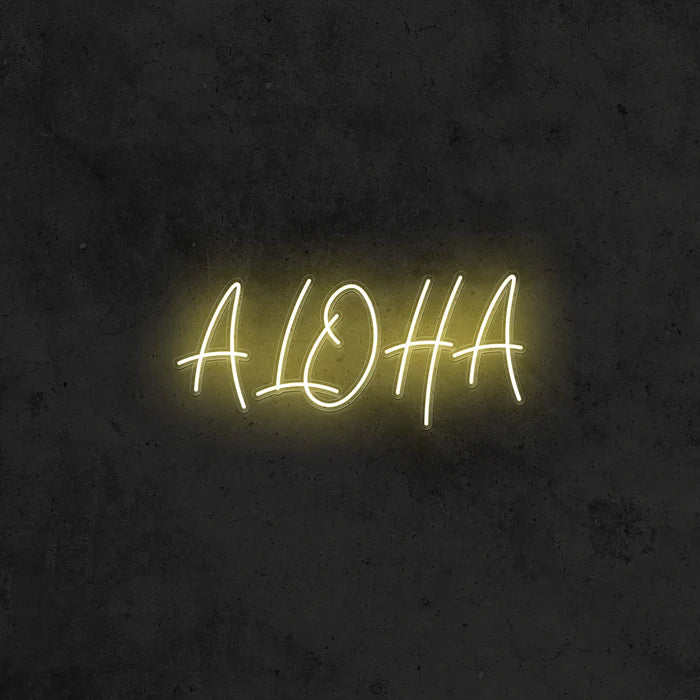 🌸 &quot;Aloha&quot;  שלט ניאון