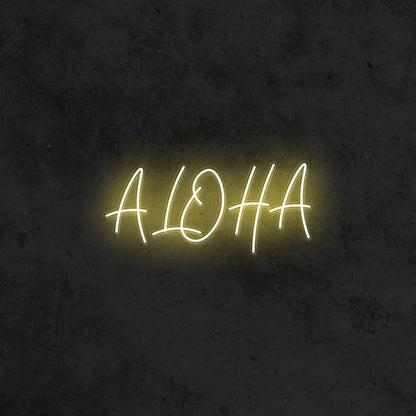 🌸 &quot;Aloha&quot;  שלט ניאון