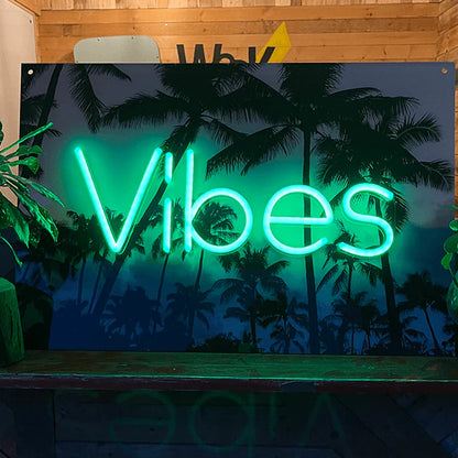 🌴 &quot;Vibes&quot; שלט ניאון