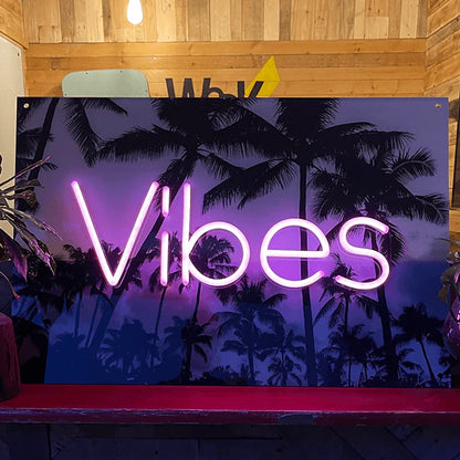 🌴 &quot;Vibes&quot; שלט ניאון